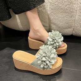 Slippers Women's Shoes 35-40 Japanese Style Fresh Flower Comfortable High Quality Sandals Outdoor Casual Street