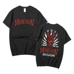 Men's T-Shirts Maneskin Best Rock Am Ring Tshirt Short Sleeve Italian Punk Rock Band T Shirt Men Women Fashion Hip Hop Heavy Cotton T-shirtsH24129