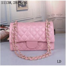 2023 Fashion Handbags Shoulder S Designer Bags Metal Chain Gold Sier Women Handbag Genuine Leather Bag Flip Cover Messe