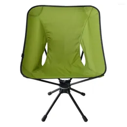 Camp Furniture 360 ° Rotating Outdoor Folding Chair Portable Ultra Light Moon Camping Fishing Small Bench Leisure Backrest Beach