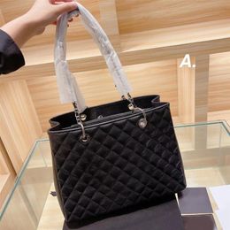 Luxurious Designer Black Totes Shoulder Bags Handbags Crossbody Purses Genuine Leather Diamond Lattice Large Capacity Shopping Tot278l