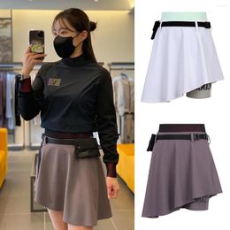 Skirts Golf Clothing Women's Short Skirt One Piece Personalized Matching Fashion Belt Small Bag Umbrella