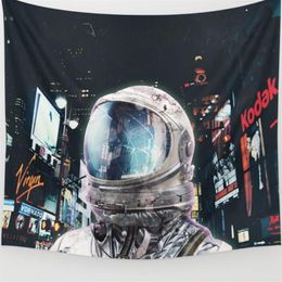Space Astronaut Tapestry Wall Hanging Art Banners Flags Bedroom Dorm Sofa Background Decoration Retro Spaceman Printed Canvas Beac215V