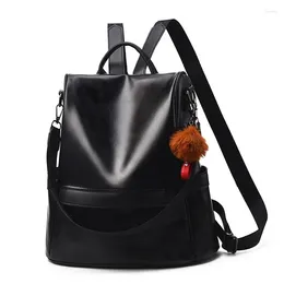 School Bags Anti Theft Backpacks For Women 2024 Teenage Girl Vintage Leather Back Pack Antirrobo Travel Backpack Mochila Mujer