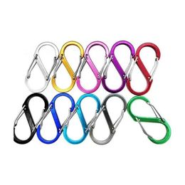 Carabiners 51X2M Large Keychain Mtifunctional Key Ring Outdoor Tools Cam S-Type Buckle 8 Characters Quickd Carabiner June21 Drop Del Dhbyg