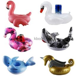 Other Pools SpasHG Rooxin Flamingo Cup Holder for Pool Whale Inflatable Drink Holder Float Swimming Ring Beverage Beer Holder Water Sport Party YQ240129