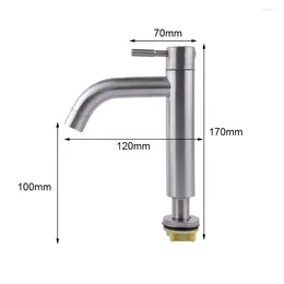 Bathroom Sink Faucets Stainless Steel Silver Unique Cold Stopcock Shower Room Counter Basin Faucet Mixer Taps Single Lever Hole