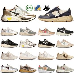 Handmade Leather Suede Italy Brand Designer Glitter Casual Shoes Upper Vintage Trainers Running Sole Womens Mens Camouflage Luxury Sneakers Ivory Star Runners