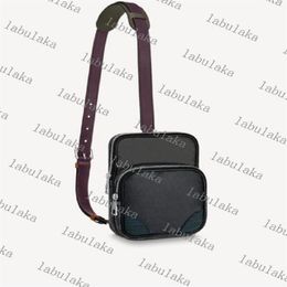 M45439 Cross Body UTILITY SIDE BAG Men Messenger Crossbody Bags Genuine Cowhide leather designer canvas shoulder bag purse waist268A