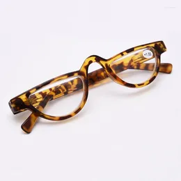 Sunglasses Frames Small Cat Eye Plain Glass Spectacles Women Men Fashion Ultralight PC Eyeglasses Frame Leopard Print No Degree Clear Lenses