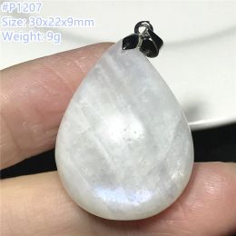 Alloy Natural Blue Light Moonstone Pendant For Women Lady Man Love Beauty Gift Luck Crystal 30x22x9mm Beads Stone Silver Jewellery AAAAA