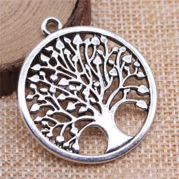 Bangle 20pcs 38x34mm New Round Tree of Life Charms Wholesale for Jewelry Making Round Tree Charms Wholesale Tree of Life