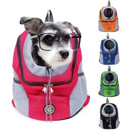 Carriers Portable Pet Dog Travel Backpack Breathable Mesh Cat Puppy Double Shoulder Carrier Bag for Pet Dogs Outdoor Carring Bag Package