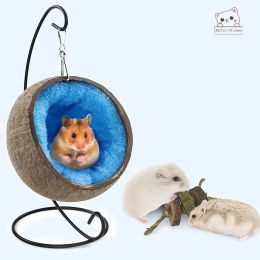 Cages Pet Plush Hammock Warm Hamster Hanging Bed for Rodents Hammock Pets Supplies Small Animal Habitat Decor Accessories