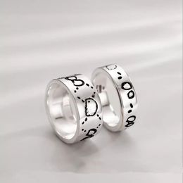 skull Street titanium steel Band ring fashion couple party wedding men and women jewelry punk rings gift2815