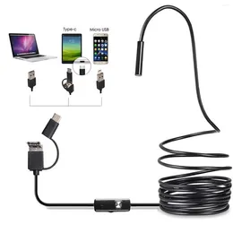 Video Industria Endoscope Type C Borescope For OTG Android Windows PC 7mm Inspection Snake Camera Waterproof Semi-Rigid Cord