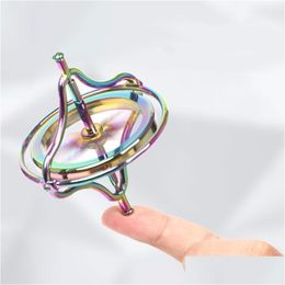 Decompression Toy For Adts Dazzle Colour Finger Tip Fidget Spinner Zinc Alloy Ring Metal Fidgets Kid Creative Diy Gadget Insolite Chr Dhpkq