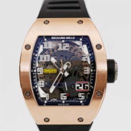 Richardmill Wristwatches Automatic Winding Flyback Chronograph Watch Richardmill Mens Series RM029 Mens 18k Rose Gold Watch Hollow dial Automatic Machiner WN4D2
