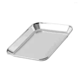 Dinnerware Sets Roasting Pan Stainless Steel Dinner Plate Home Tableware Serving Tray Kitchen Supply