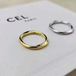 Novo designer banda anéis simples par fino minimalista ins design moda cauda irregular torção bague casal anello com box5