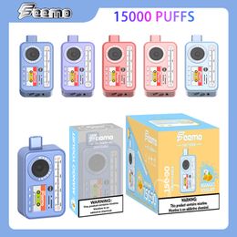 EU US Warehouse Disposable vape Box Puff 15K FM15000 puff 15000 Vape Box Mod E-cigarettes vapes device 5% 25ml Pre-filled Pod Mesh Coil 850mAh Rechargeable Battery