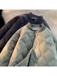 Women's Trench Coats Autumn Winter High Quality Down Jackets Single Breasted Plus Size Loose Fashion Female Thick Warm Cotton Jacket Coat