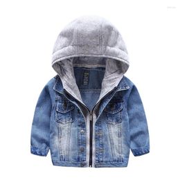 Jackets Baby Boys Denim Jacket 2024 Autumn Winter For Coat Kids Outerwear Coats Clothes Children 90-140cm