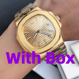 Mens Watch Designer Watches High Quality Gold Colour 904L Stainless Steel and Silica Gel Strap Durable Orologio Montres 2813 Automatic Mechanical Watch With Box