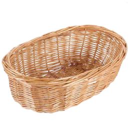 Plates Woven Bread Basket Tiny Berry Baskets Rattan For Storage Hamper Small Fruit Vegetable Steamed