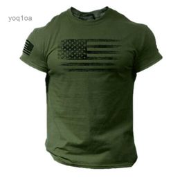 Men's T-Shirts 2022 Short Sleeve Soldier T Shirt Men's Summer Casual Breathable Quick Dry Star Stripes Training Sports Shirt Plus Size