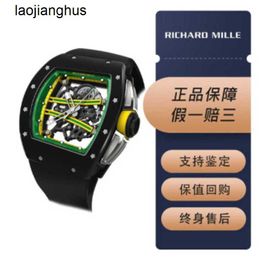 Richardmills Watch Milles Swiss Top Automatic Watches Rm6101 Black Ceramic Green Runway Mens Fashion Leisure Business Sports Machinery
