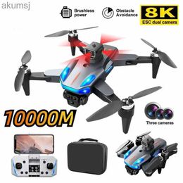 Drones Unmanned Aerial Vehicle K911 Drone Professional GPS 8K HD Three Camera Aerial Photography Brushless Motor Foldable Quadcopter YQ240129