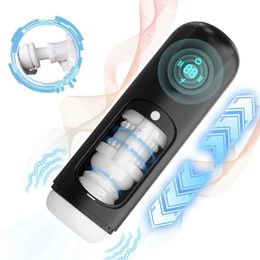 Masturbators Automatic Male Masturbators for Men Telescopic Rotation Penis Stimulation Electric Pussy Vagina Blowjob Adult Sex Toy for Male