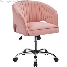 Other Furniture SmileMart Adjustable Tufted Velvet Office Chair with Barrel Back for Home Office Pink Cinnamonroll Gaming Chair 2023 new Q240129