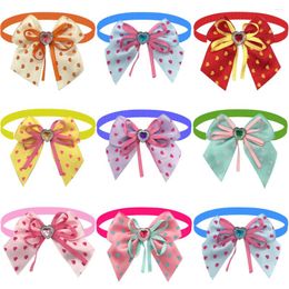 Dog Apparel 50/100ps Bow Tie Love Style Pet Supplies Valentine's Day Samll Bowtie Cat Bowties Small Grooming Accessories