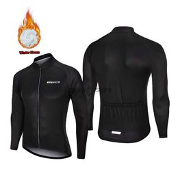 Men's T-Shirts 2023 Mieyco Winter Jacket Thermal Fece Men Cycling jacket Long Seve Cycling Bike Clothing White Black H24129