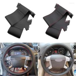 Steering Wheel Covers Hand Braid Perforated Leather Car-styling Cover Trim For Ford Mondeo 2007 2008 2009 - 2014 Galaxy S-Max 2006-2014