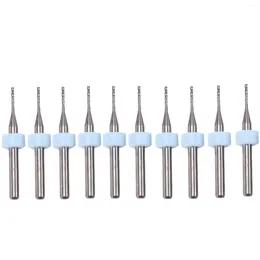 10Pcs Pcb Milling Cutter 1Mm Fish Tail Corn Tungsten Carbide Mini End Mill Engraving Cnc