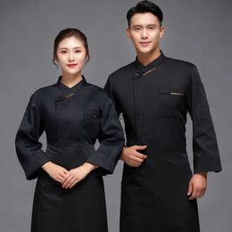 Others Apparel Black Chef Jacket Wholesale Head Chef Uniform Restaurant Hotel Kitchen Cooking Clothes Catering Foodservice Chef Shirt Apron Hat