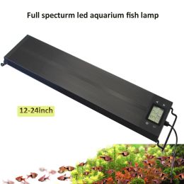 Lightings Auto on Off 1224inch Led Aquarium Light Extendable Dimmable 7 Colors Full Spectrum Aquarium Plant Light