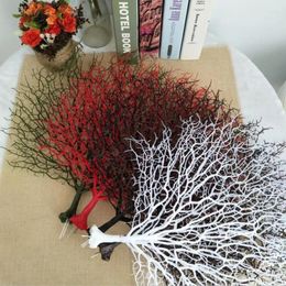 Decorative Flowers 2pcs Artificial Plastic Coral Branch For Wedding Pography Window Display Home Christmas Decoration
