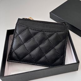 Famous Double Letter Luxury Designer Women Wallet Classic 24 New Fashionable Diamond Lattice Card Holder French Brand High Quality Solid Color Coin Purse