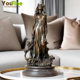 Bronze Aphrodite Sculpture Greek Myth Aphrodite Bronze Statue Goddess Of Love and Beauty Angel For Home Art Decor Ornament Gifts 240122
