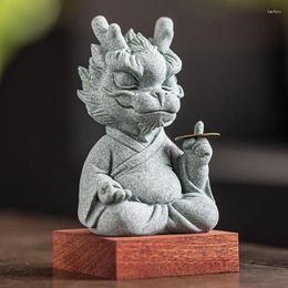 Tea Pets 2024 Chinese Zodiac Lucky Dragon Pet Decoration Mascot Figurine Set Accessories