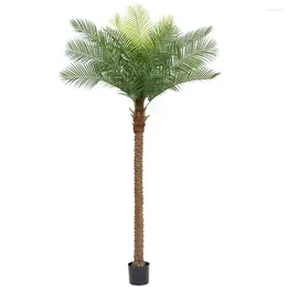 Decorative Flowers Artificial Coconut Tree Potted Fake Palm Simulation Plant Indoor Tropical Floor Bonsai Home Office Garden Decoration
