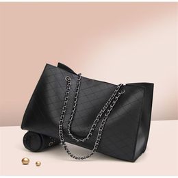 HBP composite bag messenger bag handbag purse new designer bag high quality fashion two in one Ribbed Cheque chain temperament275b