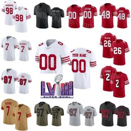 Football Super Bowls LVIII 2 Deommodore Lenoir Jersey 26 Isaiah Oliver 31 Tashaun Gipson Sr 48 Oren Burks Javon Hargrave Colin Kaepernick Nick Bosa Child Man Women