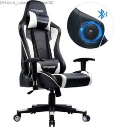 Other Furniture GTRACING Gaming Chair PU Office Chair with Speakers Bluetooth in Home Thicken The Seat Back and Cushion Q240129