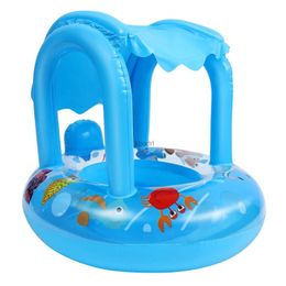 Other Pools SpasHG Baby Float Pool Swimming Toddler Swim Floats Inflatable Shade Months Sun 12 Paddling Ring 2 Years 6 Canopy YQ240129