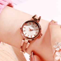 Womens fashion casual light luxury high-grade exquisite compact alloy bracelet waterproof quartz watch X7